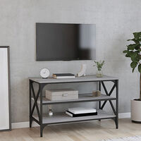 vidaXL Tv-bänk grå sonoma 80x40x50 cm konstruerat trä