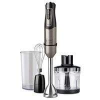 BLACK+DECKER Hand Blender 1200W Brushed Accessories