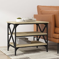 vidaXL Soffbord sonoma ek 55x38x45 cm konstruerat trä