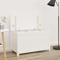 vidaXL Bänk vit 80x41x77 cm massiv furu