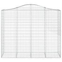 vidaXL Gabioner bågformade 9 st 200x50x160/180 cm galvaniserat järn