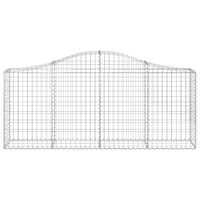 vidaXL Gabioner bågformade 40 st 200x30x80/100 cm galvaniserat järn
