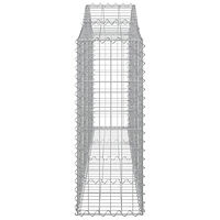 vidaXL Gabioner bågformade 40 st 200x30x80/100 cm galvaniserat järn