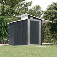 vidaXL Trädgårdsskjul antracit 270x130x208,5 cm galvaniserat stål