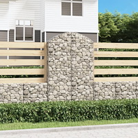 vidaXL Gabion bågformad 100x30x160/180 cm galvaniserat järn