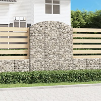 vidaXL Gabion bågformad 150x30x180/200 cm galvaniserat järn