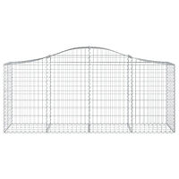 vidaXL Gabioner bågformade 12 st 200x50x80/100 cm galvaniserat järn