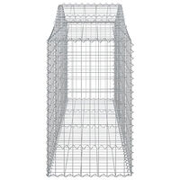 vidaXL Gabioner bågformade 12 st 200x50x80/100 cm galvaniserat järn