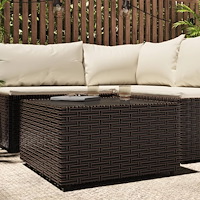 vidaXL Loungebord fyrkantigt brun 50x50x30 cm konstrotting