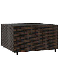 vidaXL Loungebord fyrkantigt brun 50x50x30 cm konstrotting