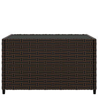 vidaXL Loungebord fyrkantigt brun 50x50x30 cm konstrotting