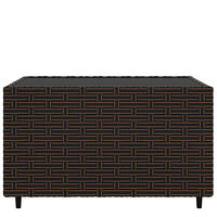 vidaXL Loungebord fyrkantigt brun 50x50x30 cm konstrotting