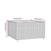 vidaXL Loungebord fyrkantigt brun 50x50x30 cm konstrotting