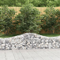 vidaXL Gabioner bågformade 13 st 200x50x40/60 cm galvaniserat järn