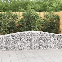 vidaXL Gabioner bågformade 10 st 400x50x60/80 cm galvaniserat järn