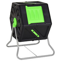 vidaXL Roterande kompost 60x58x74 cm 105 L polypropen