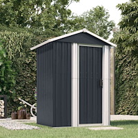 vidaXL Trädgårdsskjul antracit 126x97,5x177 cm galvaniserat stål