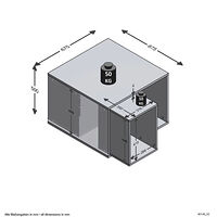 FMD FMD Soffbord med 2 sidobord 67,5x67,5x50 cm vit och betong