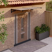 vidaXL Entrétak svart 199x90 cm polykarbonat