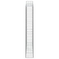 vidaXL Gabioner bågformade 2 st 200x30x200/220 cm galvaniserat järn