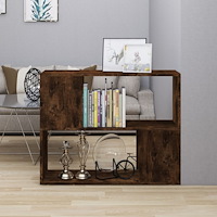 vidaXL Bokhylla/rumsavdelare rökfärgad ek 80x24x63 cm