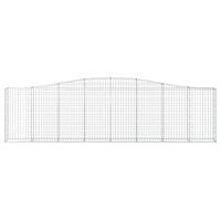 vidaXL Gabioner bågformade 10 st 400x30x100/120 cm galvaniserat järn