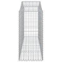 vidaXL Gabioner bågformade 2 st 200x50x100/120 cm galvaniserat järn