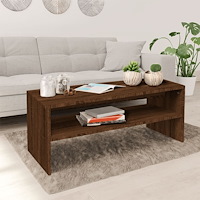 vidaXL Soffbord brun ek 100x40x40 cm konstruerat trä