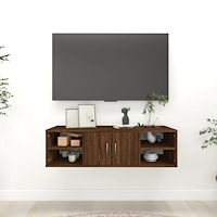 vidaXL Vägghylla rökfärgad ek 102x30x29 cm konstruerat trä