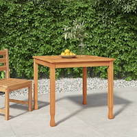 vidaXL Trädgårdsbord 85x85x75 cm massiv teak