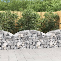 vidaXL Gabion bågformad 150x50x60/80 cm galvaniserat järn