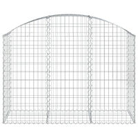 vidaXL Gabion bågformad 150x50x100/120 cm galvaniserat järn