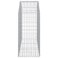 vidaXL Gabion bågformad 150x50x100/120 cm galvaniserat järn