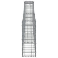 vidaXL Gabion bågformad 400x30x80/100 cm galvaniserat järn
