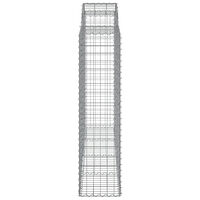 vidaXL Gabion bågformad 200x50x160/180 cm galvaniserat järn