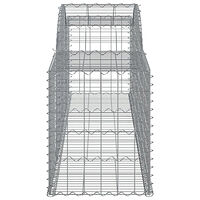 vidaXL Gabion bågformad 300x50x60/80 cm galvaniserat järn
