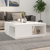vidaXL Soffbord vit 100x101x40,5 cm massiv furu