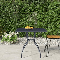 vidaXL Trädgårdsbord antracit 80x80x72,5 cm stålnät
