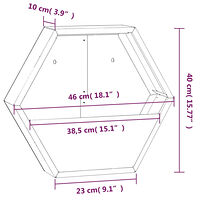 vidaXL Odlingslådor för vägg 2 st rosttrögt stål 46x10x40 cm