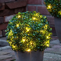 HI HI Buxbomboll med LED 25 cm i diameter