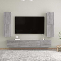 vidaXL Väggmonteradt tv-skåp grå sonoma 30,5x30x110 cm