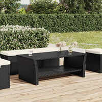 vidaXL Soffbord svart 100x50x40 cm konstrotting