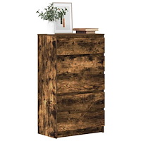 vidaXL Lådskåp rökfärgad ek 60x36x103 cm konstruerat trä