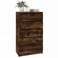 vidaXL Lådskåp rökfärgad ek 60x36x103 cm konstruerat trä