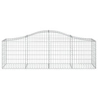 vidaXL Gabioner bågformade 3 st 200x50x60/80 cm galvaniserat järn
