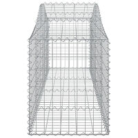 vidaXL Gabioner bågformade 3 st 200x50x60/80 cm galvaniserat järn