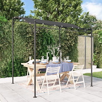 vidaXL Paviljong antracit 2x2,3 m 180 g/m² tyg och stål