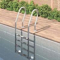 vidaXL Poolstege 54x38x184,5 cm 304 rostfritt stål