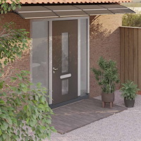 vidaXL Entrétak svart 350x75 cm polykarbonat