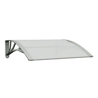 vidaXL Entrétak grå och transparent 80x75 cm polykarbonat